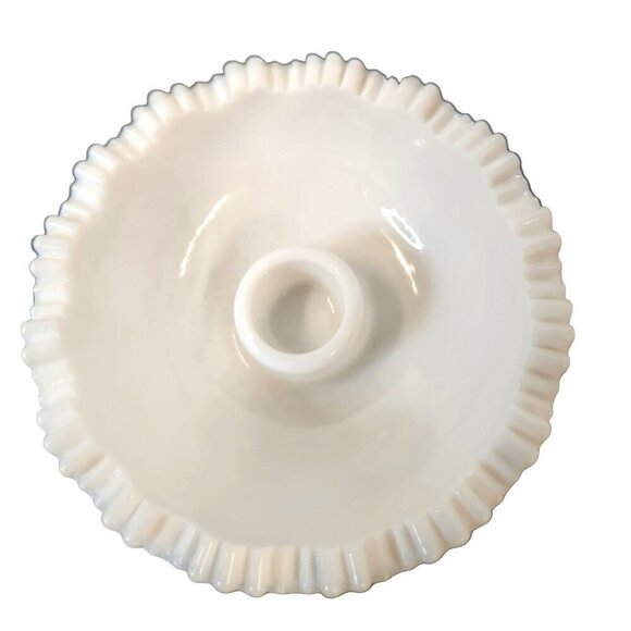 L.E. Smith Heritage 366 Milk Glass Taper Candle Holder set - Picture 5 of 8